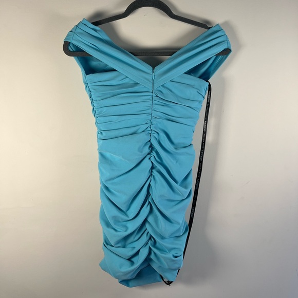 Heiress Beverly Hills Blue Corset Drape Dress size S NWT - Picture 3 of 6